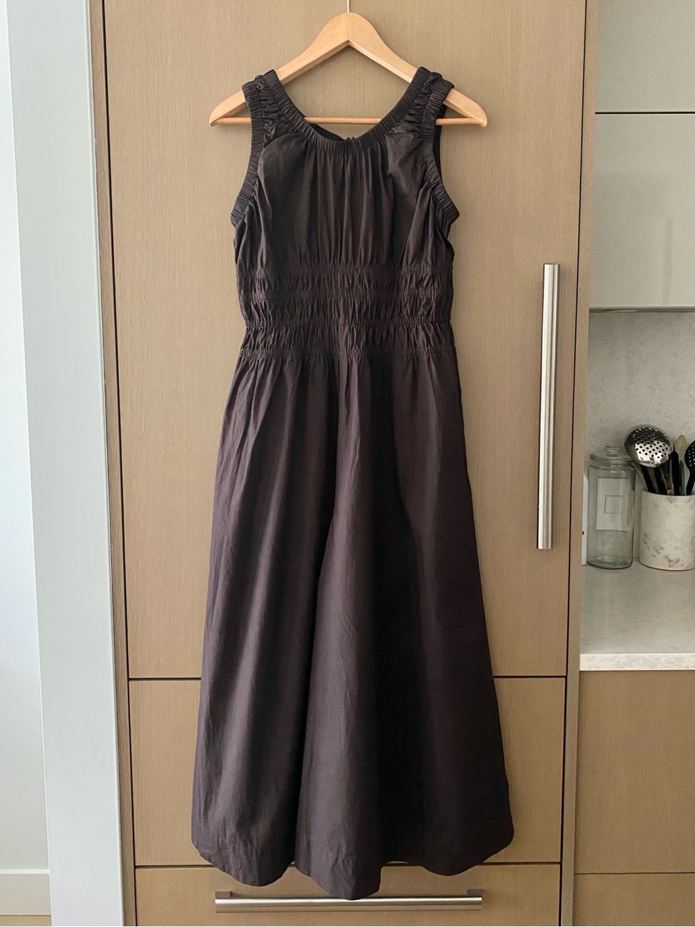 COS shirred cotton jumpsuit - Picture 3 of 8